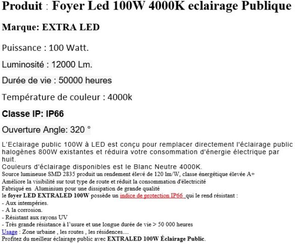 Foyer Led 100W 4000K – Image 4