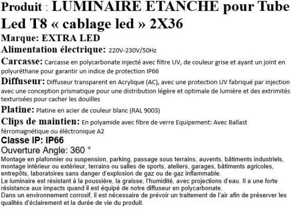 Lumnaire etanche G2X36 – Image 5