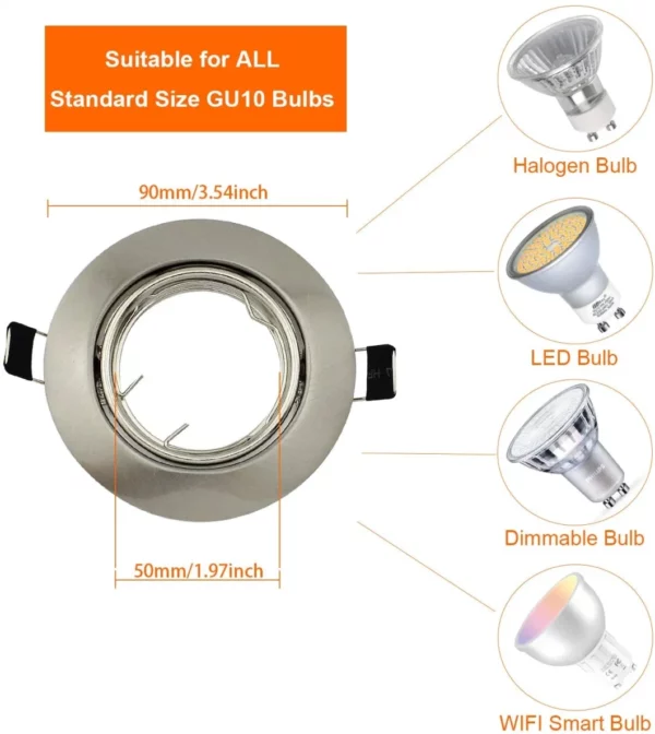 Spot MR16 orientable chommé – Image 2