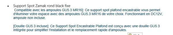 Spot zamack Blanc  Rond – Image 4